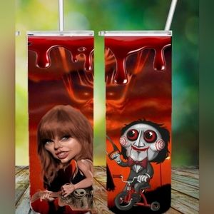 Halloween music Saw tumbler